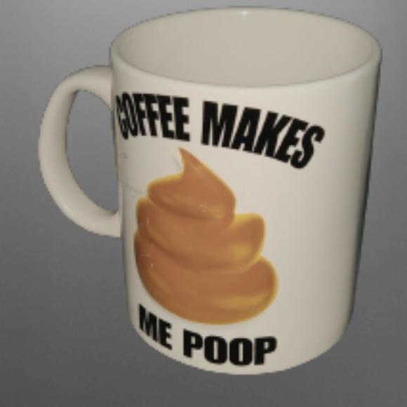 COFFEE MAKES ME POOP Jumbo 24oz Mug Coffee Cup by "Just Funky" Funny Novelty Mug - Picture 2 of 6